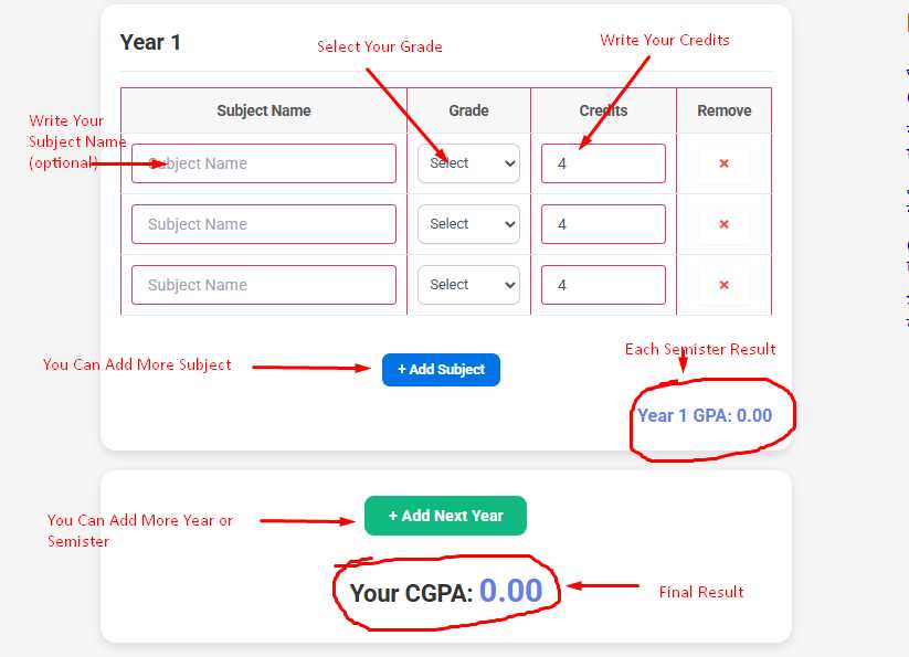 Ultimate CGPA Calculator