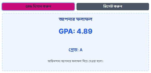 SSC GPA Calculator